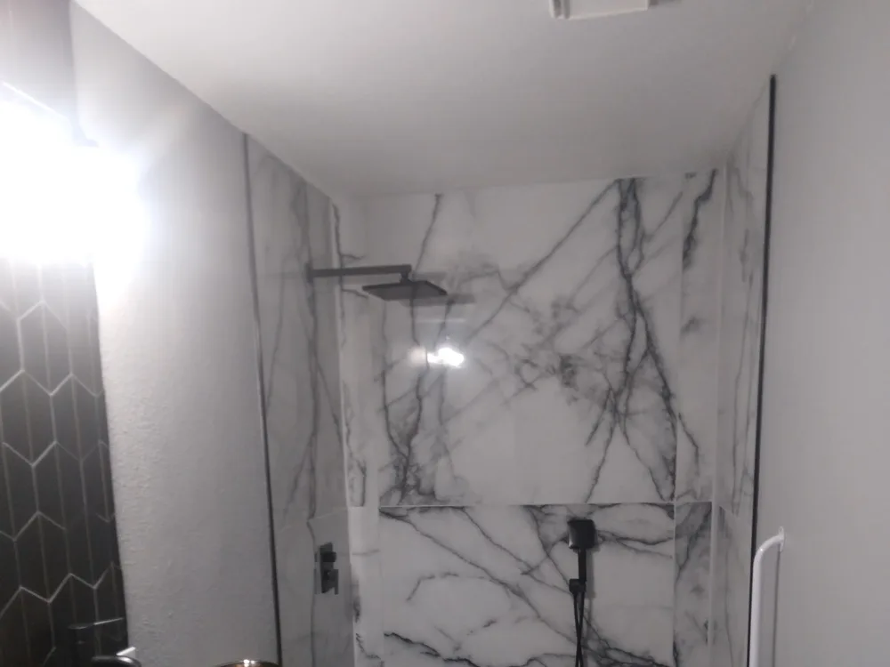 Finished bathroom remodel by CD Garrett Handyman Services in Midlothian, TX